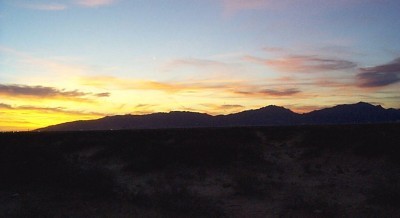 Sunset over the Franklins