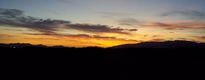 Sunset over the Franklins