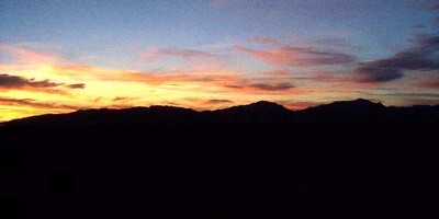 Sunset over the Franklins