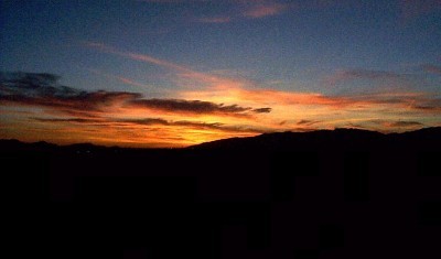 Sunset over the Franklins