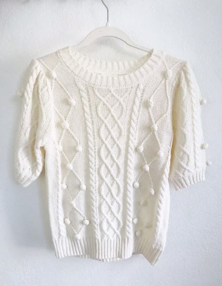 Cream Dotted Sweater, perfect condition