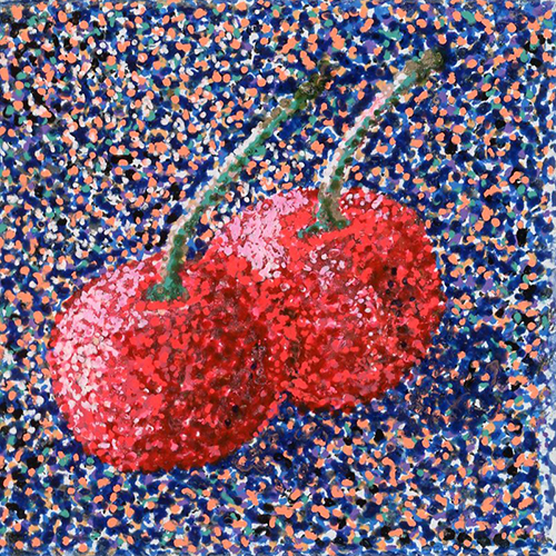 cherry duo pointillism