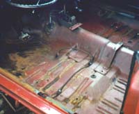 Driver Side Floor Pan Rust