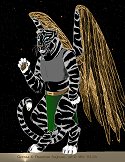 Winged tiger anthro in color.