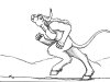 Kaz running - female minotaur