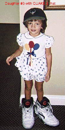 daughter #3 with quake hat