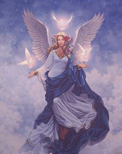Angel Playing Harp