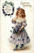 A girl with violets
