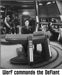 Worf commands the Defiant