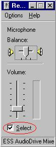 Windows 95 Mic Rec Vol Control