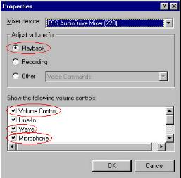 Volume Control Properties