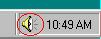 Windows 95/98 Task Bar Speaker Icon