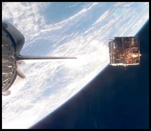 Release of Spartan from Shuttle