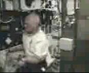 John Glenn at work in space