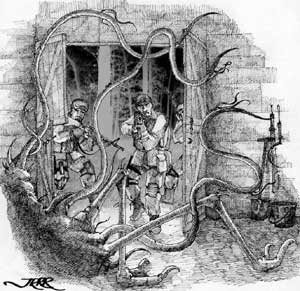 Ilustraci�n por Juan Raffo basada en la historia de "No Entr�is al Granero" de Francisco Javier P�rez