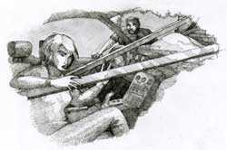 Ilustraci�n por Juan Raffo basada en la historia de "Accidente" de Francisco Ruiz