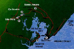Map of the Rec�ncavo - Bahia's Bay Region