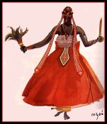 Yansan (Oy�) of Igbal� - click to see larger picture