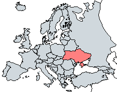 Mapa - Localiza��o na Europa
