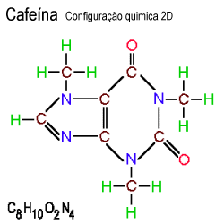 Configura��o quimica 2D da cafeina