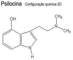 Configuração quimica 2D da Psilocina