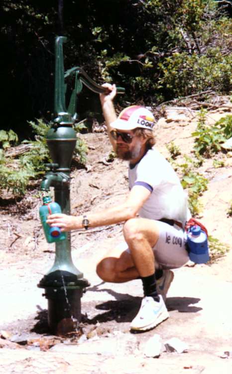 Filling the water bottle