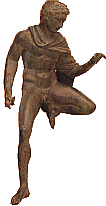 Roman hero in combat