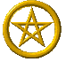 Animated Gold Pentagram