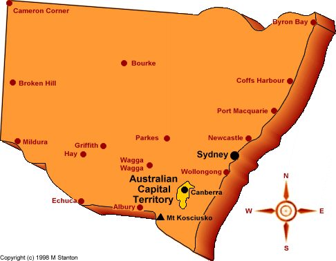 Map of New South Wales