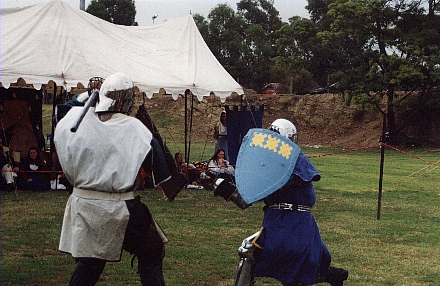 Sir Brennan Halfhand (l) vs Master Gwynfor Lwyd (r) in the Princess' Champion Tourney