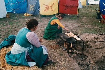 Lady Vera and Lady Breana making breakfast