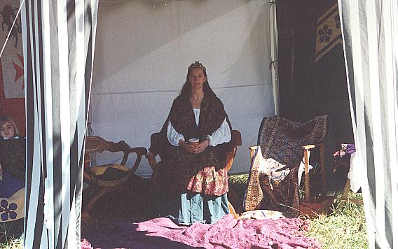 Princess Morwenna watching the Baroness's Rapier Tourney