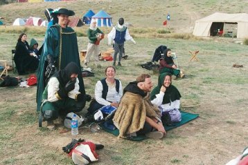 Spectators and participants in the Baroness' Tourney