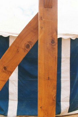 Close up of dowelled join
