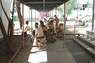 Children in corridor