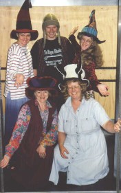 Photo of staff wearing hats - inside elevator