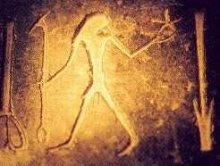 Sahu, representaci�n de la constelaci�n de Ori�n en el piramidi�n de Amenemhet III. Actualmente se encuentra en el museo del Cairo.
