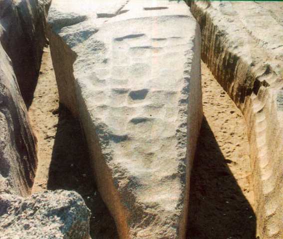 �Marcas debidas al ablandamiento de la piedra?
