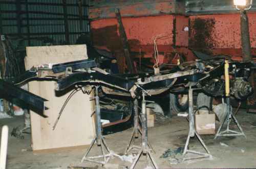 View of the frame getting fixed.
