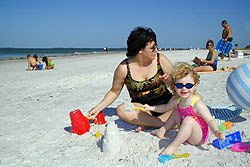 Reagan's first sand castle