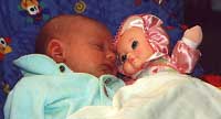 At least one babydoll is asleep!