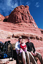The prominant face of Coffee Pot Rock