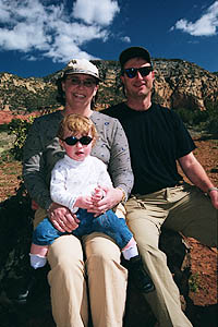 Family portrait on Brin's Mesa