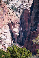 Seasonal waterfall on Wilson Mountain