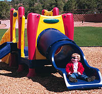 Learning to slide at Sunset Park, Sedona