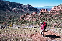 On the Schnebly Hill trail high above Sedona