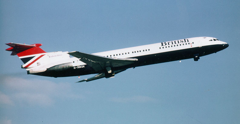 British Airways Hawker Siddeley HS-121 Trident 3B G-AWZK