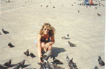 Barbara feeding more than just pigeons in this one...