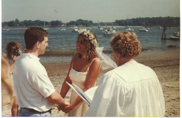 Barbara and Eric exchanging vows