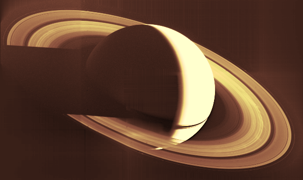 An�is de Saturno fotografados pela Voyager: Vis�o mais linda so Sistema Solar!